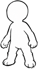 A two-legged silhouette