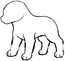 A four-legged silhouette